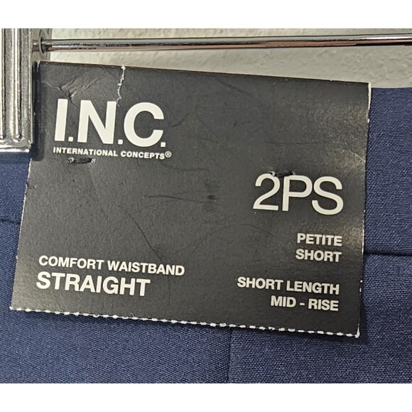 INC International Concepts Womens Mid Rise L-Pocket Straight Pants 2PS Blue NWT - Picture 5 of 15